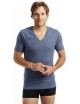 Tee-Shirt manches courtes col V Saloon Chiné ArmorLux