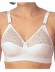 Soutien gorge à basque sans armatures doublé coton blanc Triolet