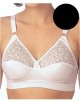 Soutien gorge à basque sans armatures doublé coton blanc Triolet