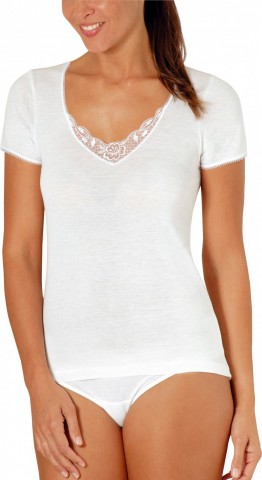 Chemise manches courtes blanche Rhovylon Achel