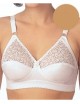 Soutien gorge à basque sans armatures doublé coton blanc Triolet