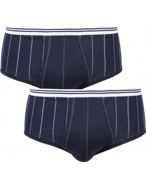 Lot de 2 slips taille haute ouvert Marine Eminence