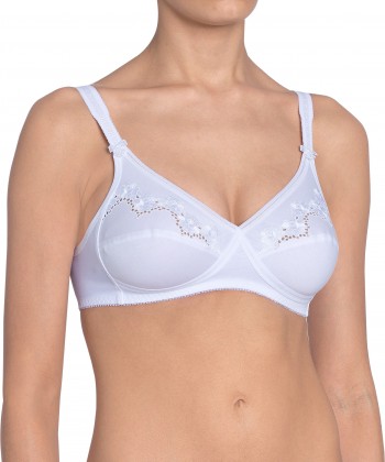 Soutien-gorge sans armatures Blanc Triumph Elasti Cross Cotton