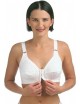 Soutien gorge ouvert sans armatures avec agrafes devant Doublé coton Blanc Triolet.