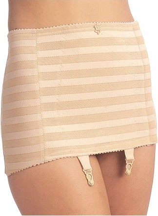 Gaine à jarretelles et crochets beige Triolet
