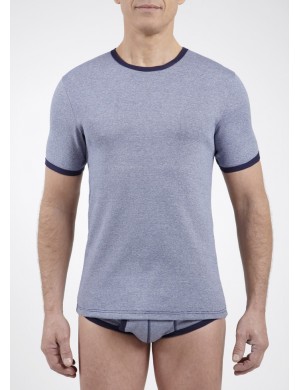 Lot de 3 Tee-shirt col rond Côte chinée Jet