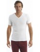 Tee-Shirt manches courtes col V Blanc ArmorLux