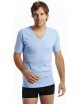 Tee-Shirt manches courtes col V Bleu ciel ArmorLux